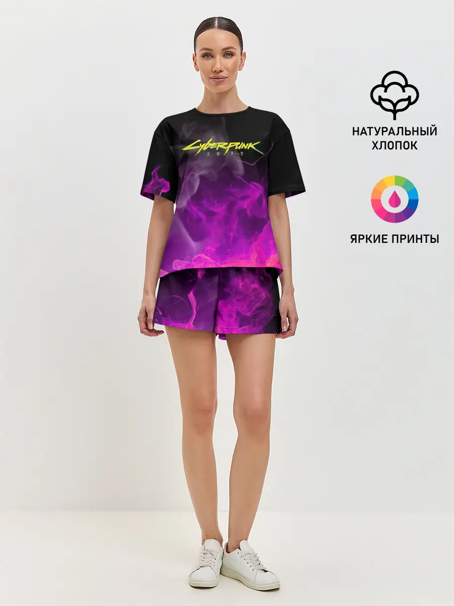 Женская пижама с шортами / CYBERPUNK 2077