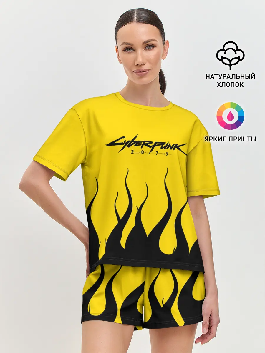 Женская пижама с шортами / CYBERPUNK 2077