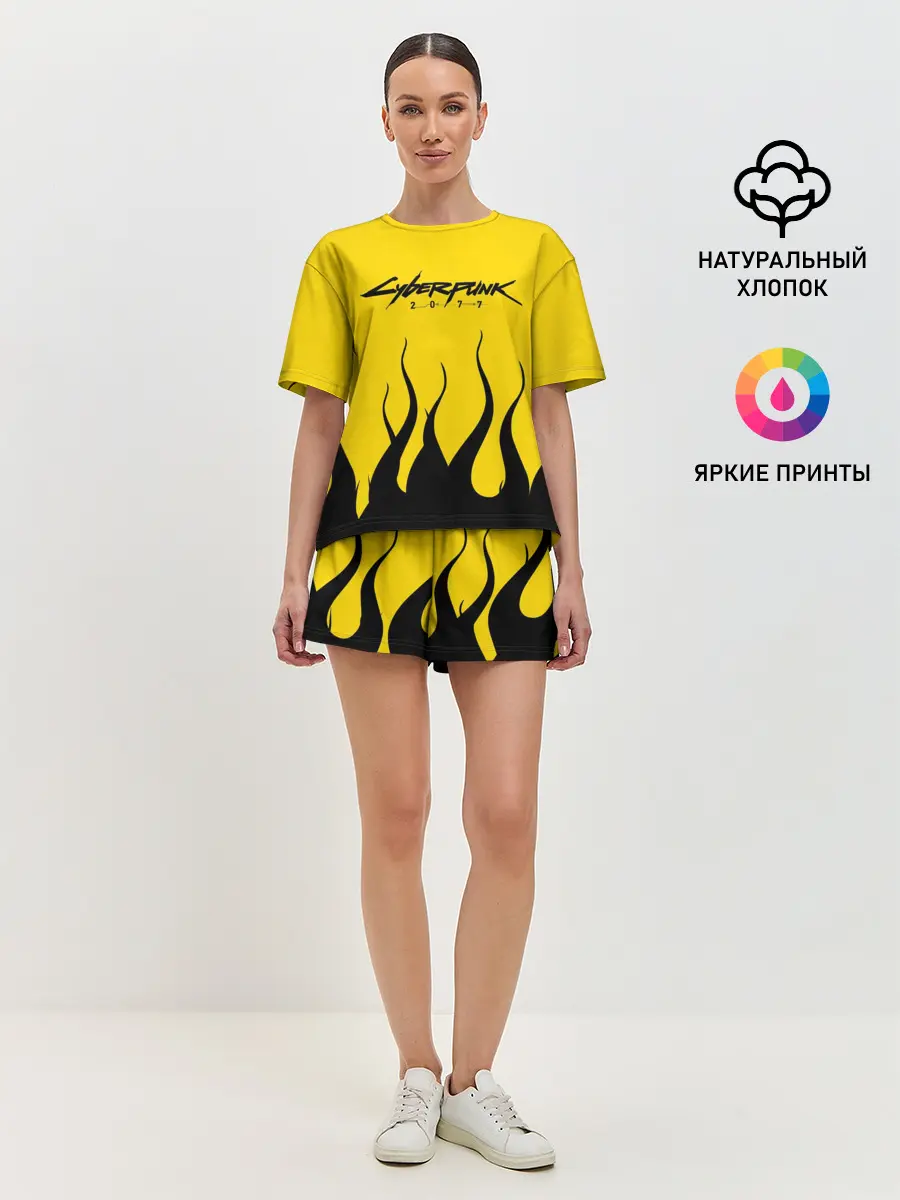 Женская пижама с шортами / CYBERPUNK 2077