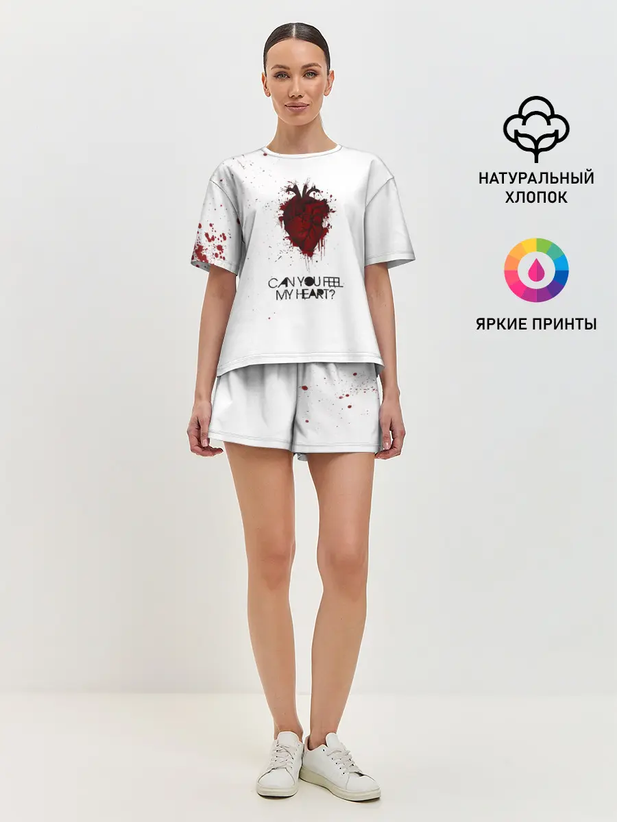 Женская пижама с шортами / Can You Feel My Heart - BMTH
