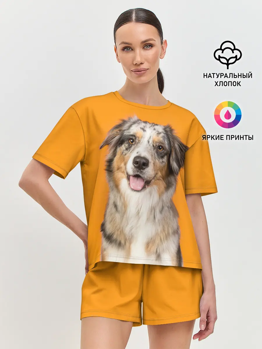 Женская пижама с шортами / Австралийская овчарка