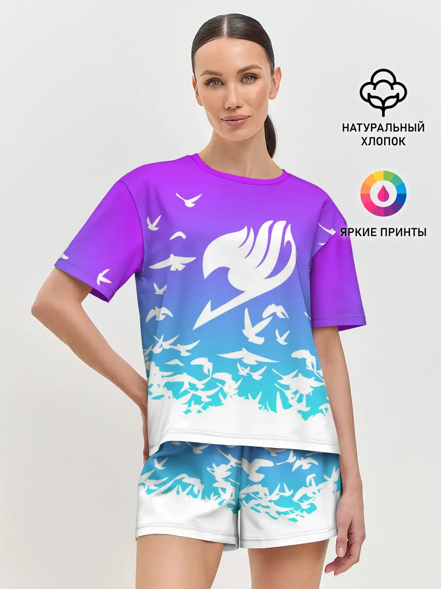 Женская пижама с шортами / Фейри Тейл птички