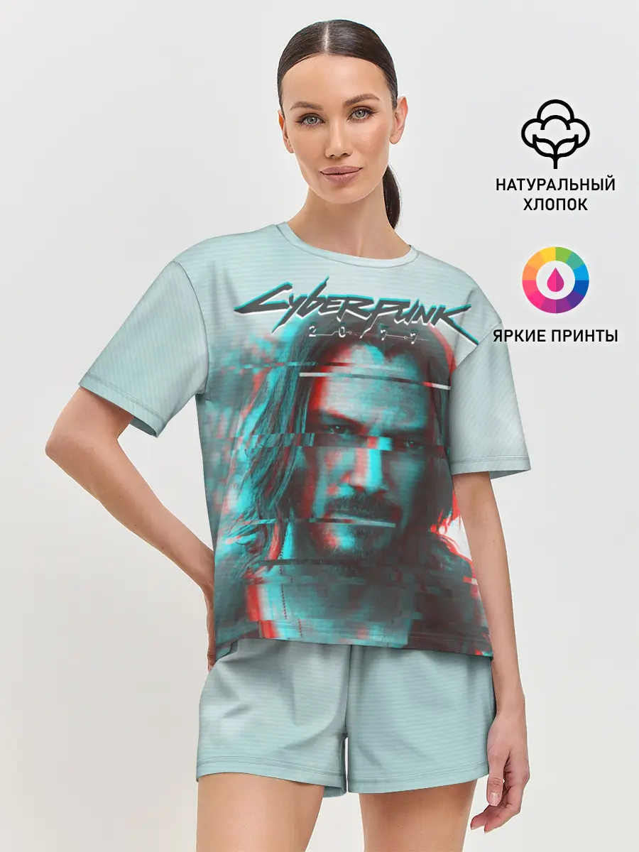 Женская пижама с шортами / Cyberpunk 2077