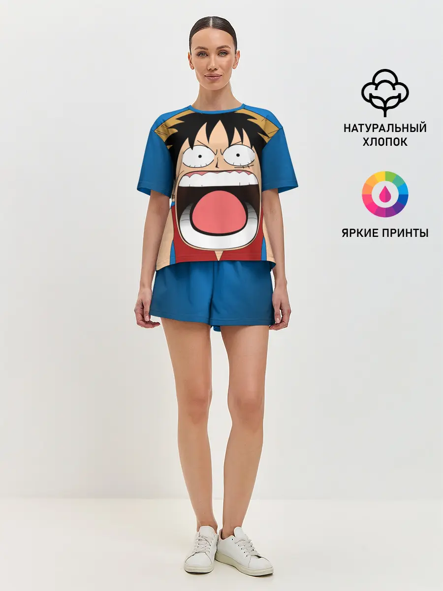 Женская пижама с шортами / Луффи - Чё??!!