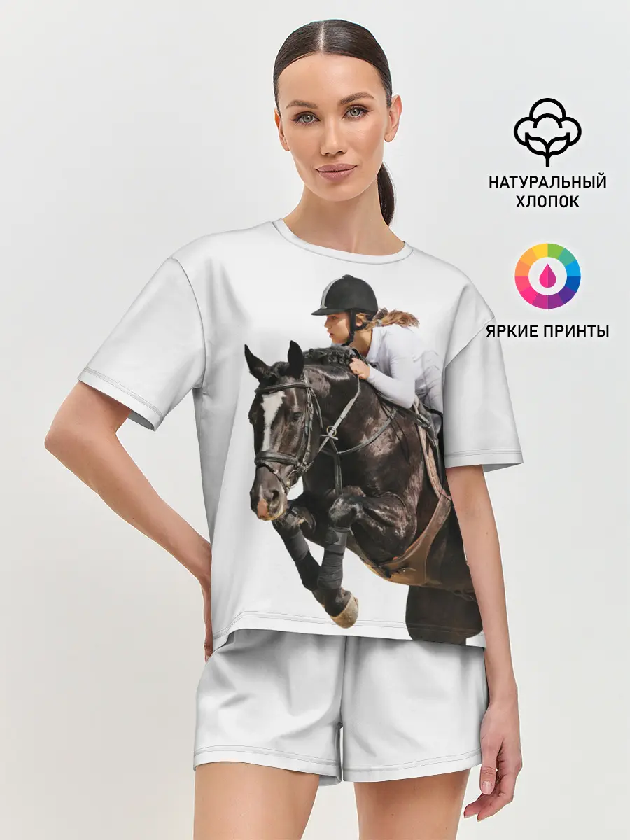 Женская пижама с шортами / Наездница