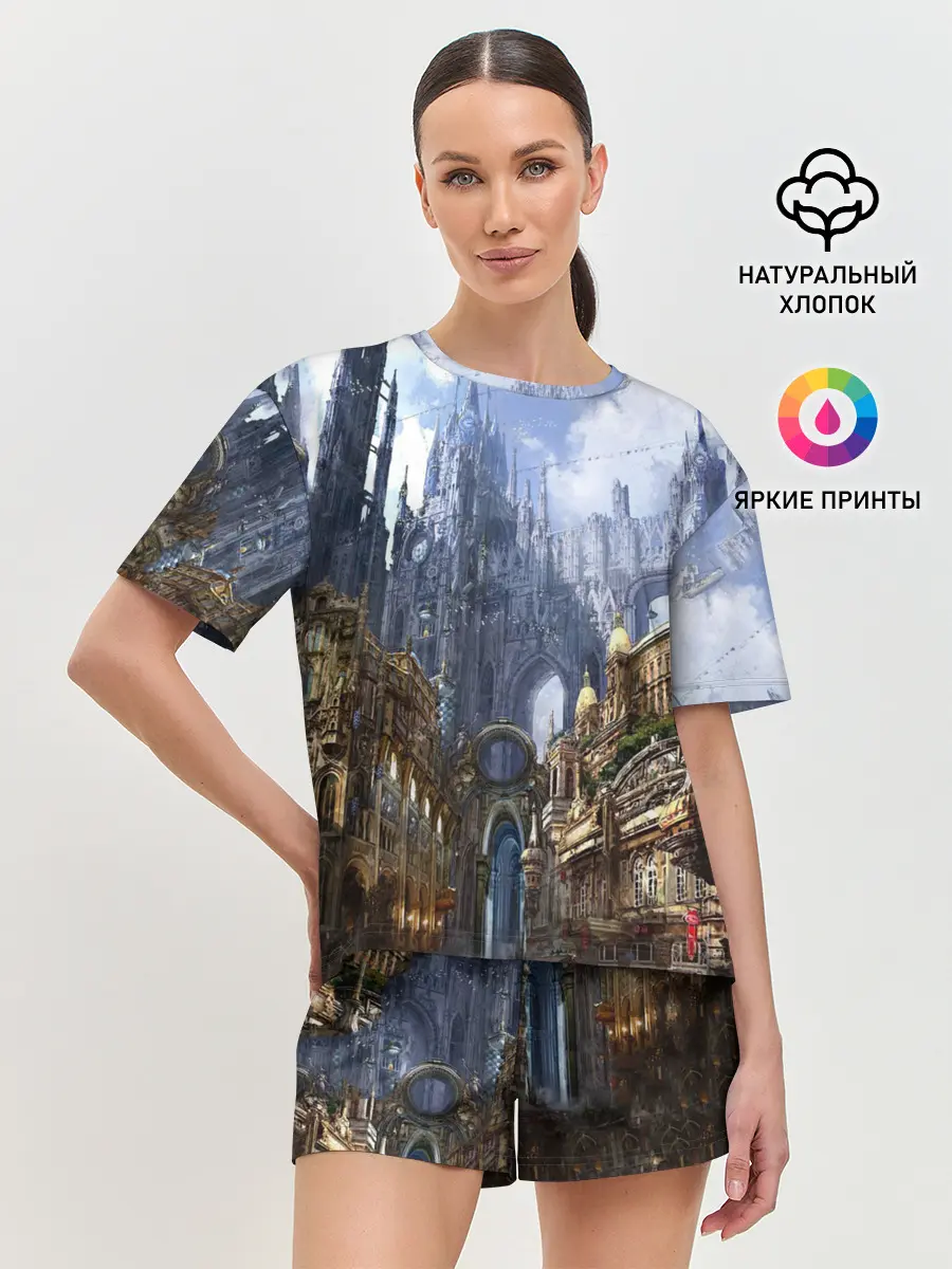 Женская пижама с шортами / Древний город