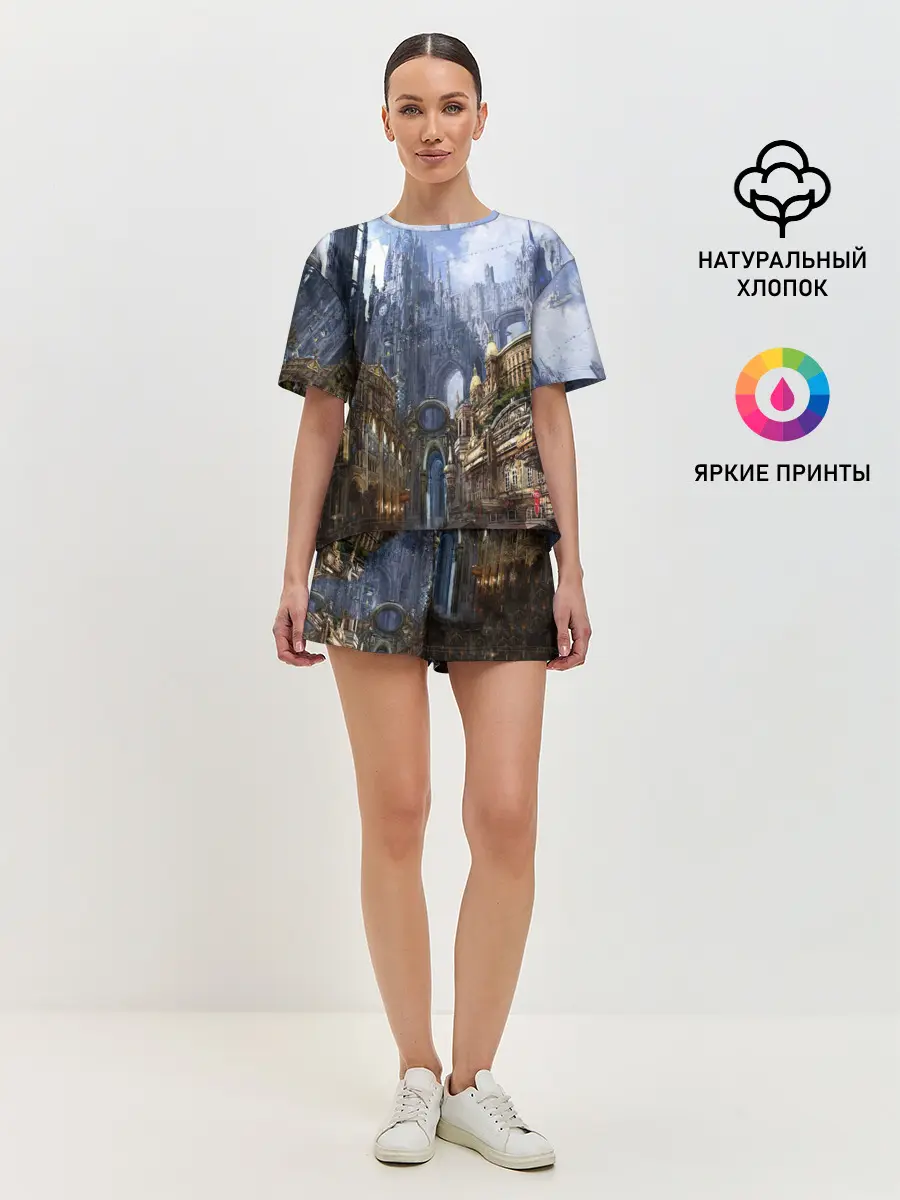 Женская пижама с шортами / Древний город