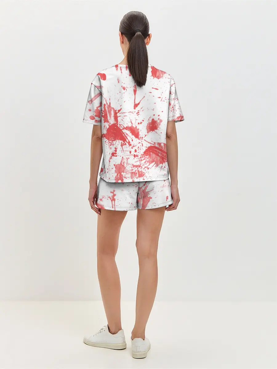 Женская пижама с шортами / Красня кровь