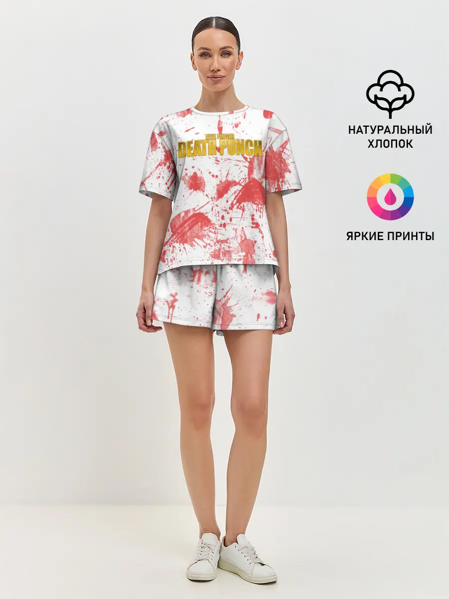 Женская пижама с шортами / Красня кровь