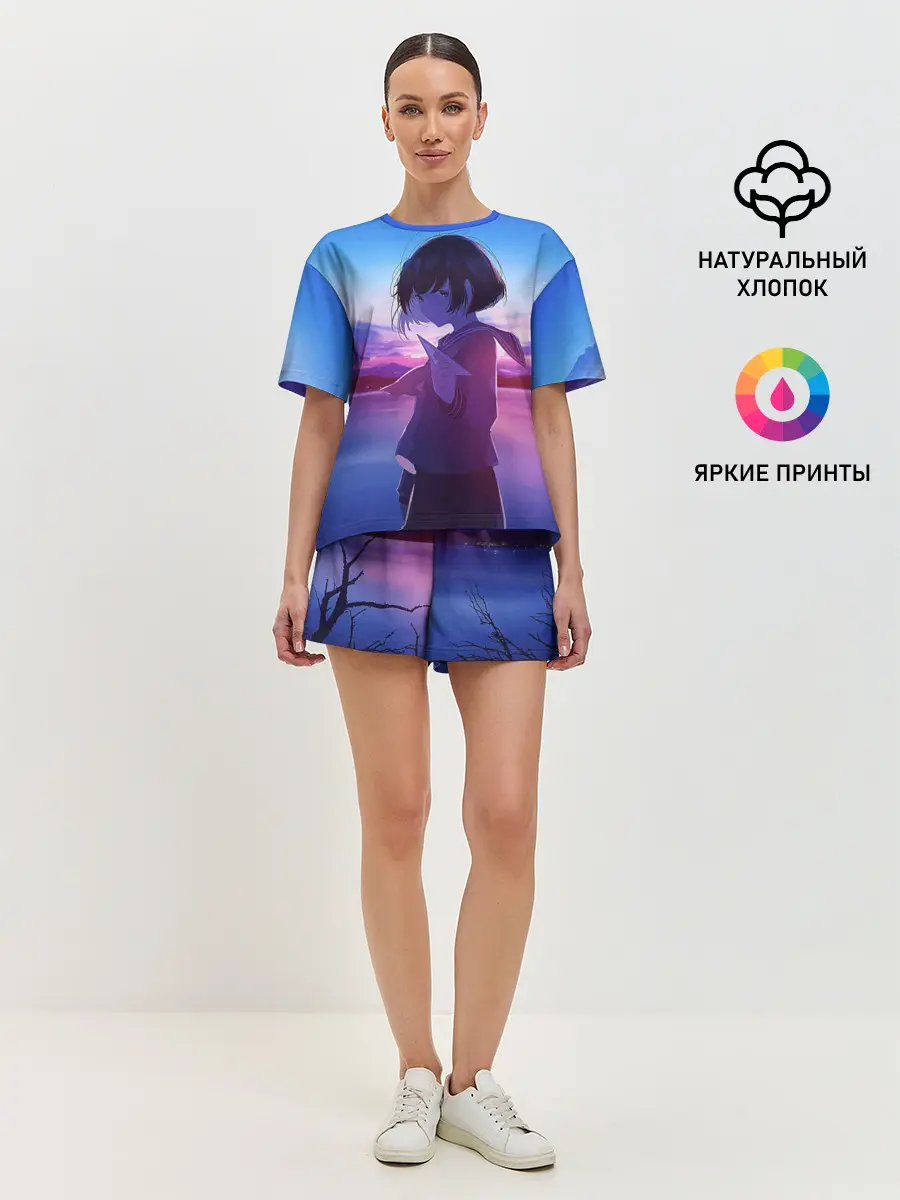 Женская пижама с шортами / Anime Sunset