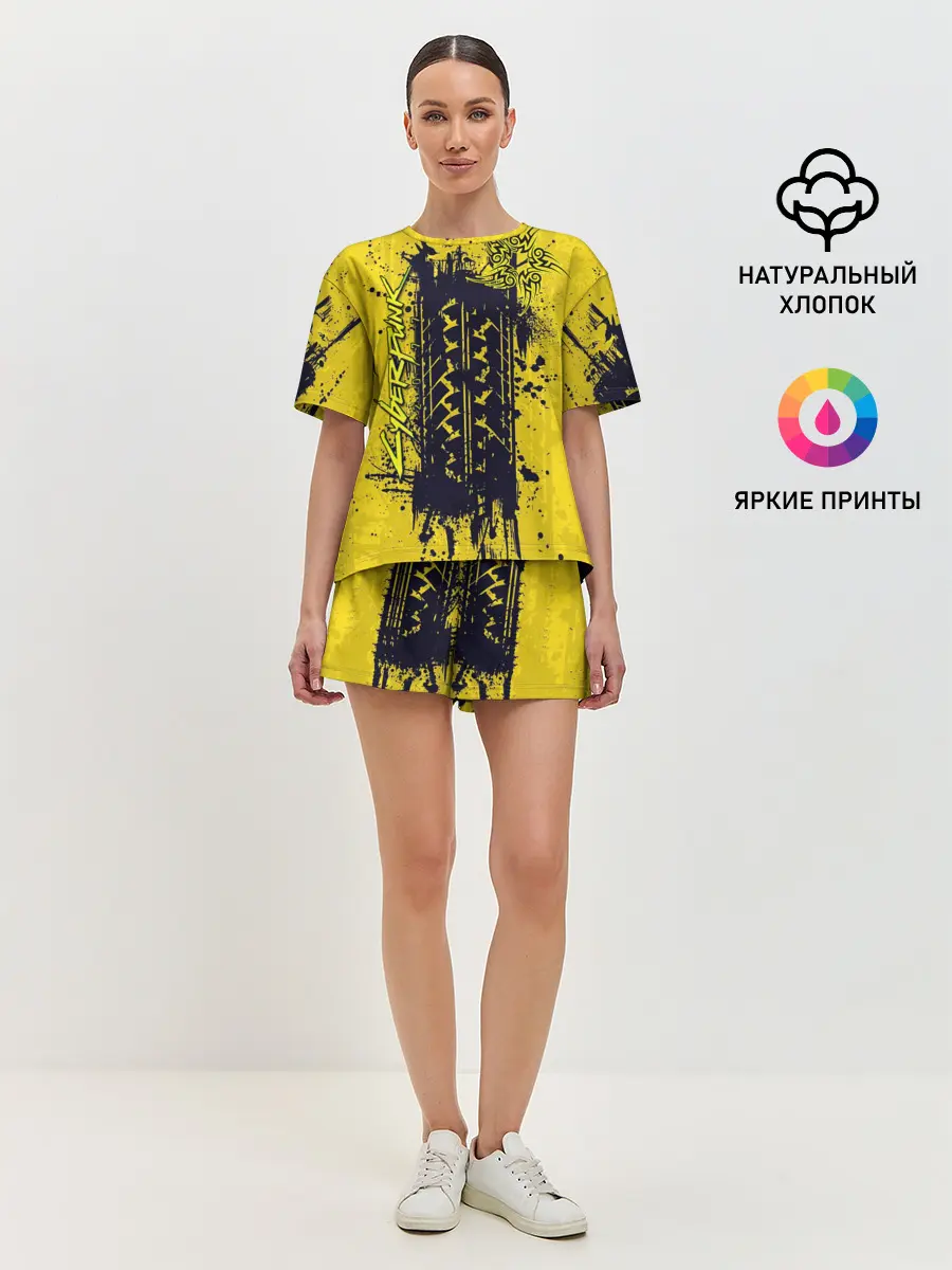 Женская пижама с шортами / CYBERPUNK 2077