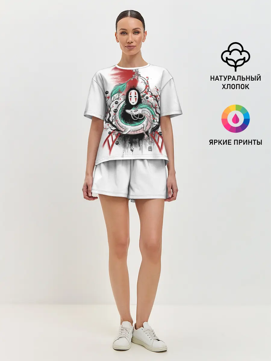 Женская пижама с шортами / Хаку обвивает Каонаси