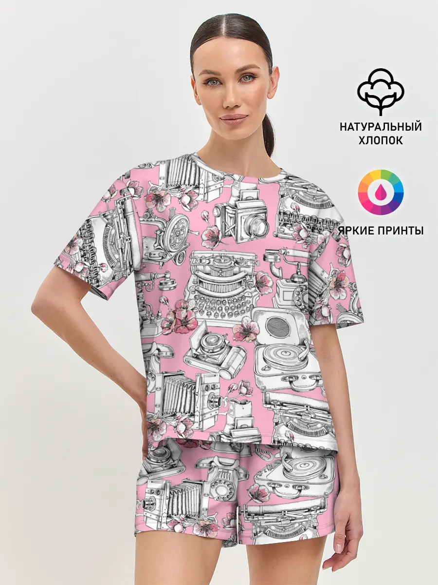 Женская пижама с шортами / Винтаж