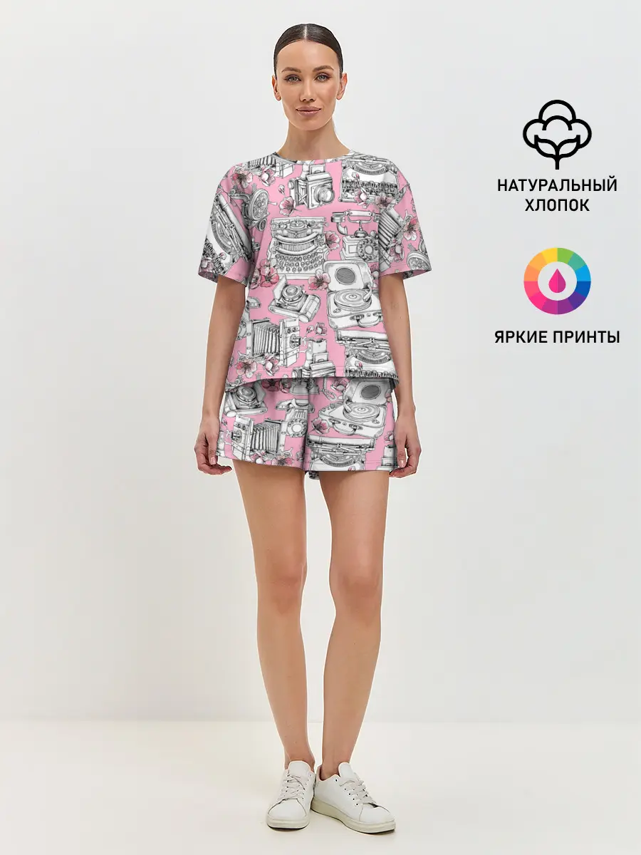 Женская пижама с шортами / Винтаж