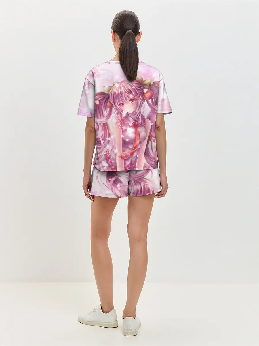 Женская пижама с шортами / Ванильная Hatsune Miku