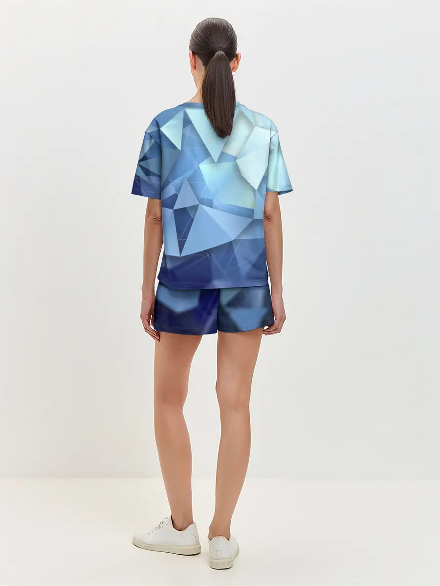 Женская пижама с шортами / абстракция
