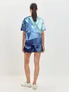 Женская пижама с шортами / абстракция