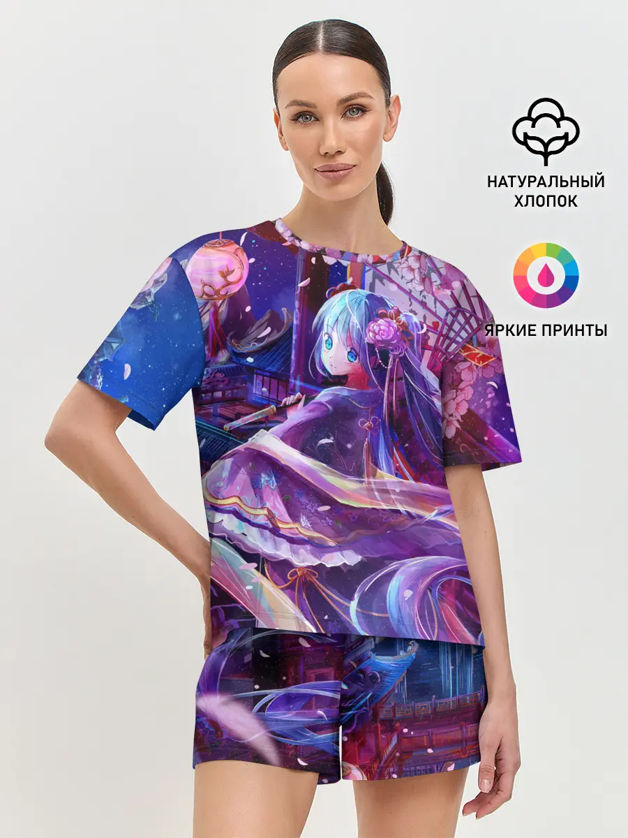 Женская пижама с шортами / Волшебная Хацуне Мику