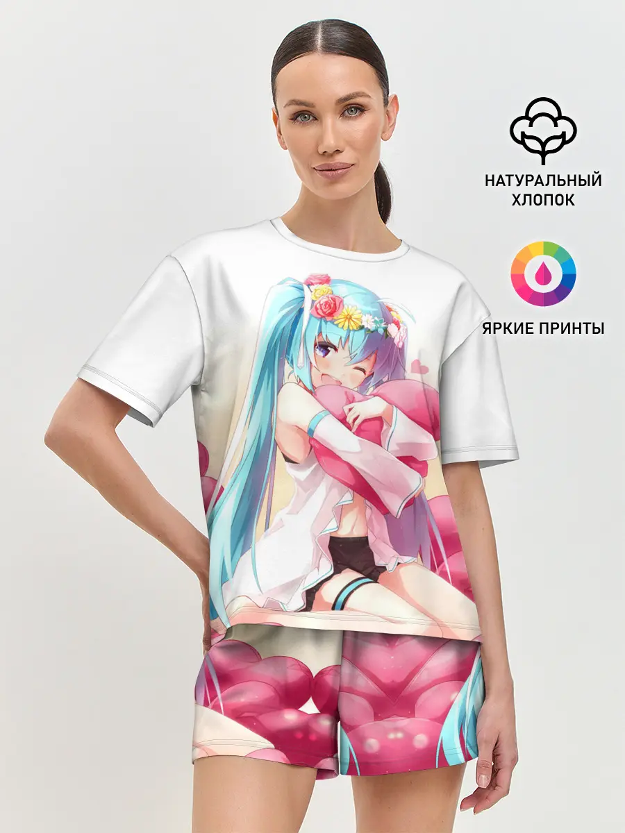 Женская пижама с шортами / Милый ангел