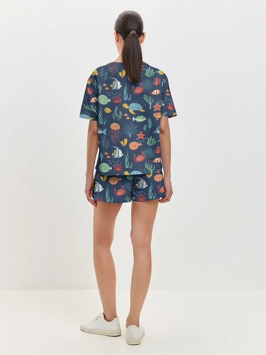 Женская пижама с шортами / Завтрак