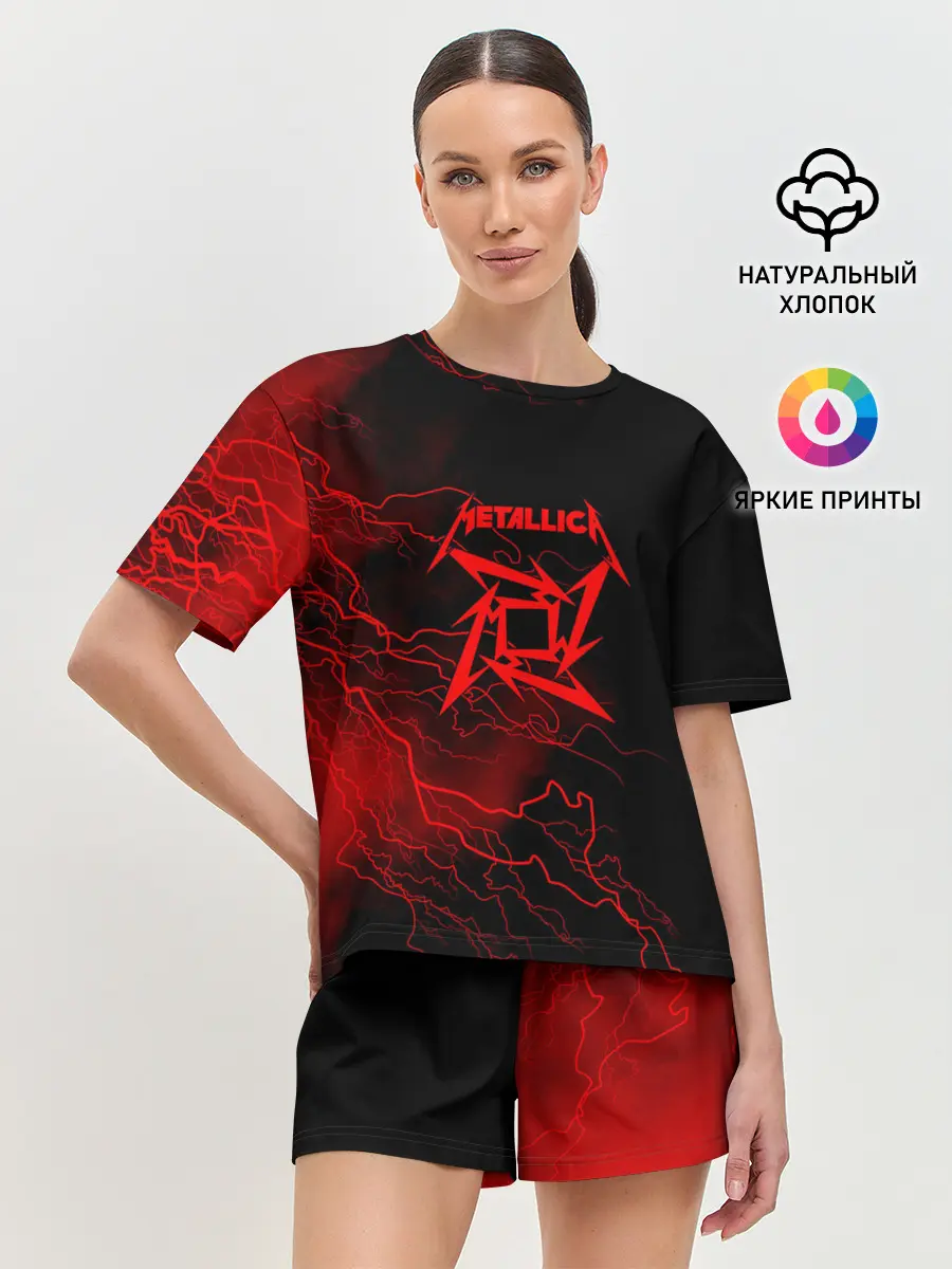 Женская пижама с шортами / Metallica