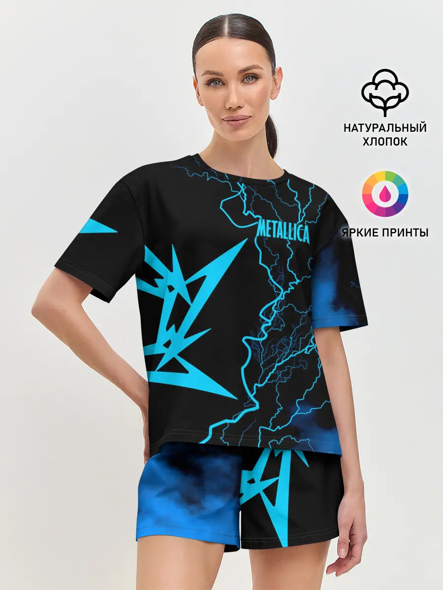 Женская пижама с шортами / Metallica