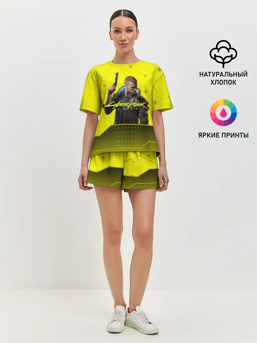 Женская пижама с шортами / CYBERPUNK 2077