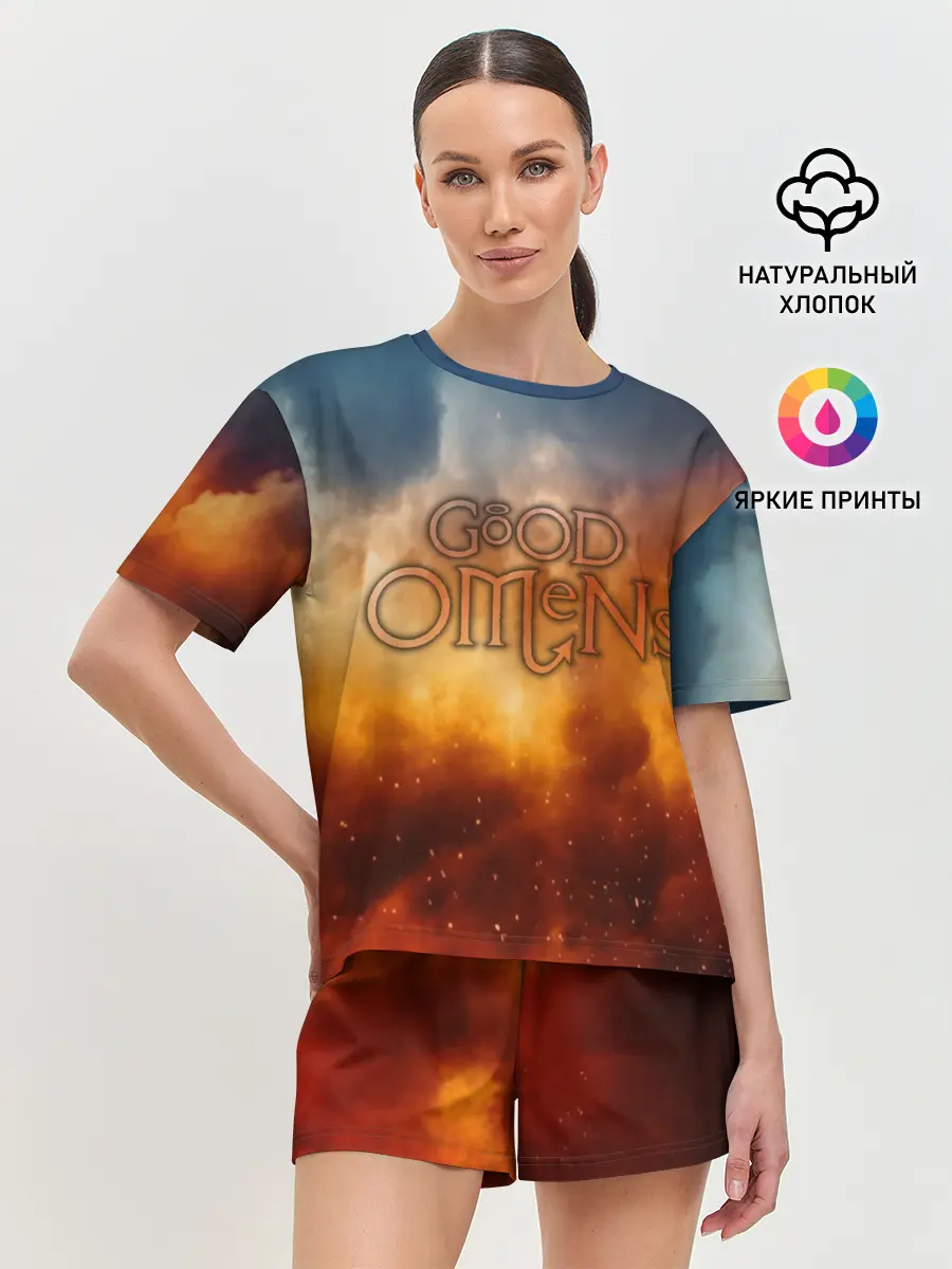 Женская пижама с шортами / Good Omens