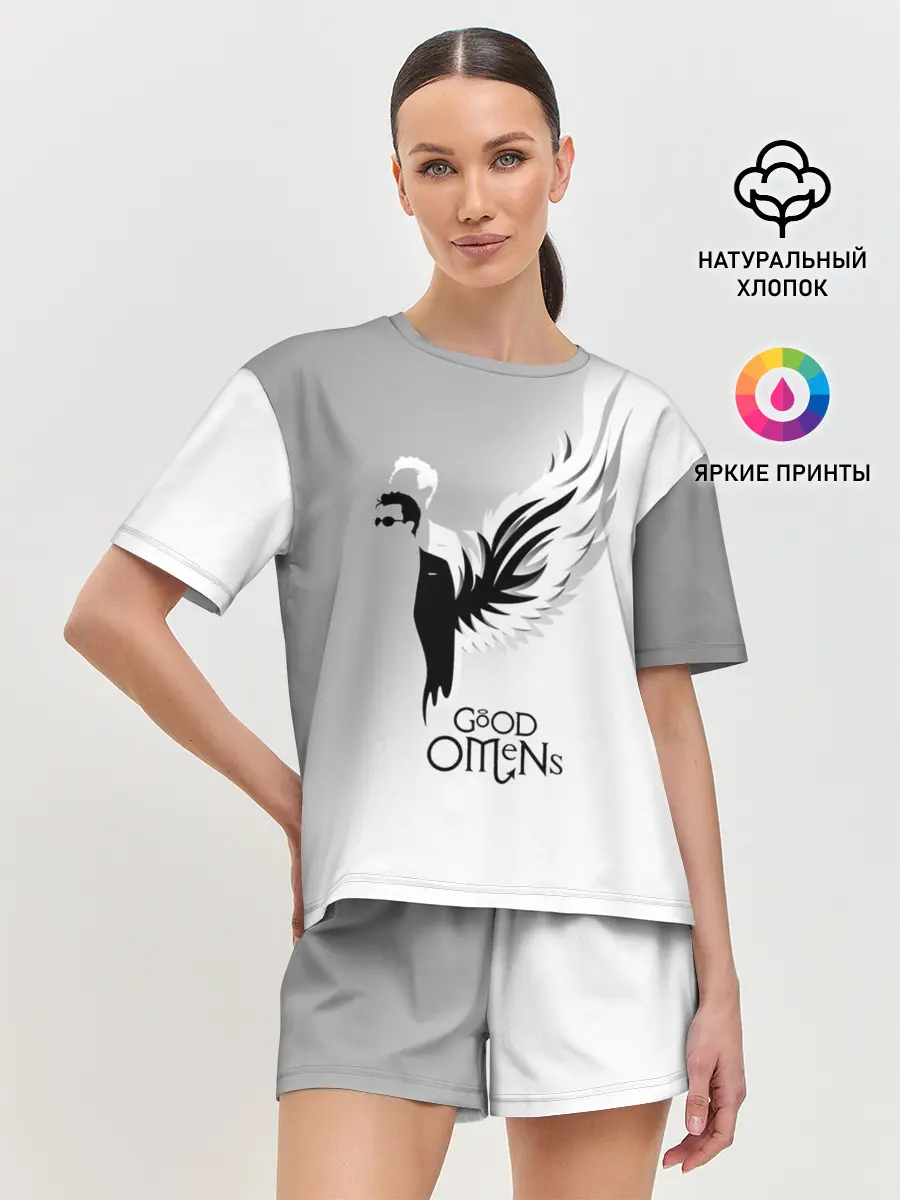 Женская пижама с шортами / Good Omens