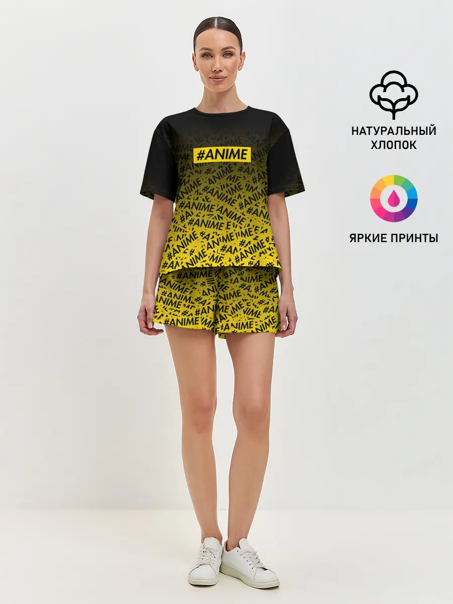 Женская пижама с шортами / ANIME pattern