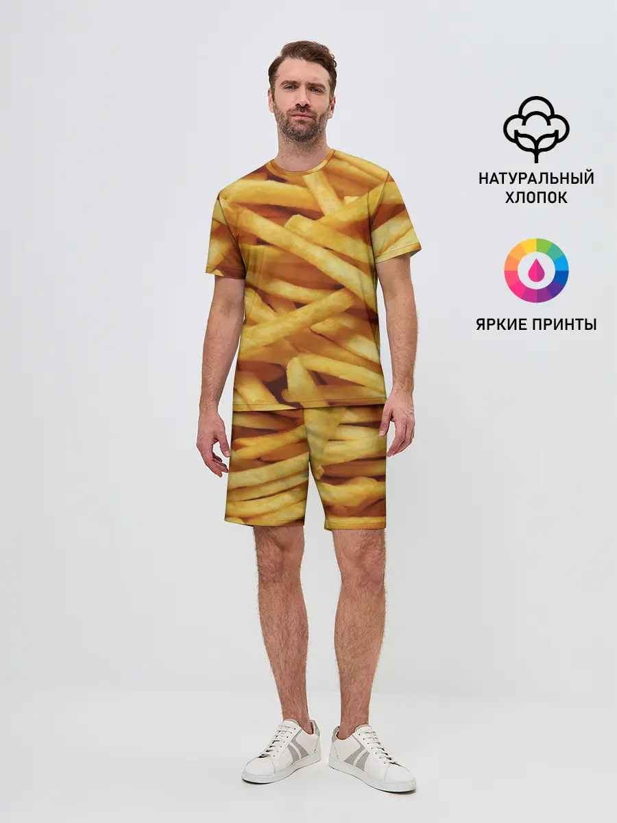 Мужской костюм с шортами / Картошка фри