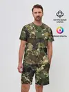 Мужской костюм с шортами / Камуфляж с кляксами
