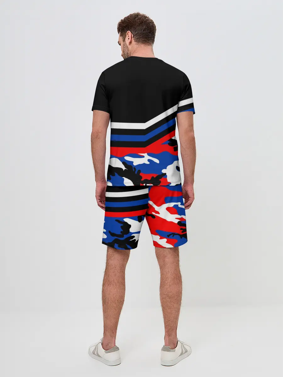 Мужской костюм с шортами / Камуфляж Россия
