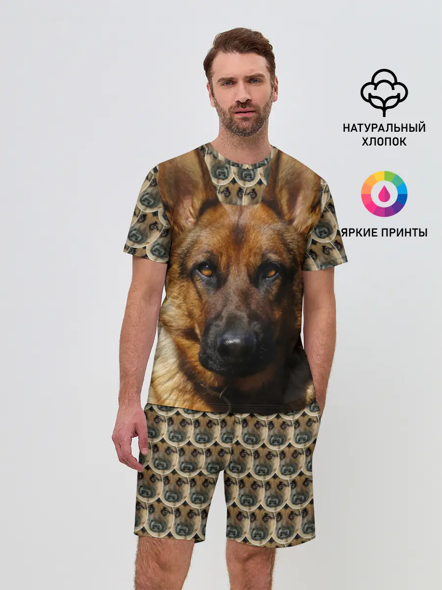 Мужской костюм с шортами / Овчарка