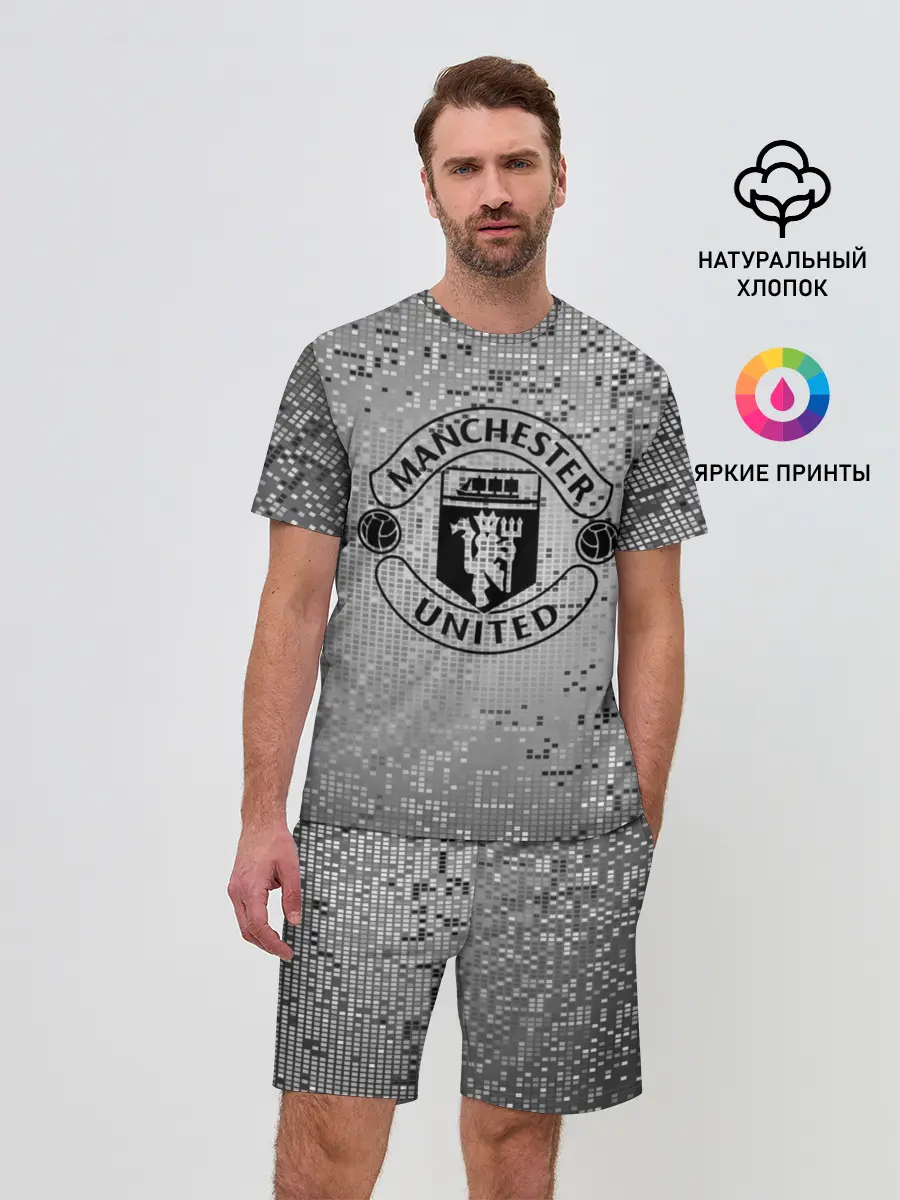 Мужской костюм с шортами / Манчестер Юнайтед Pixels