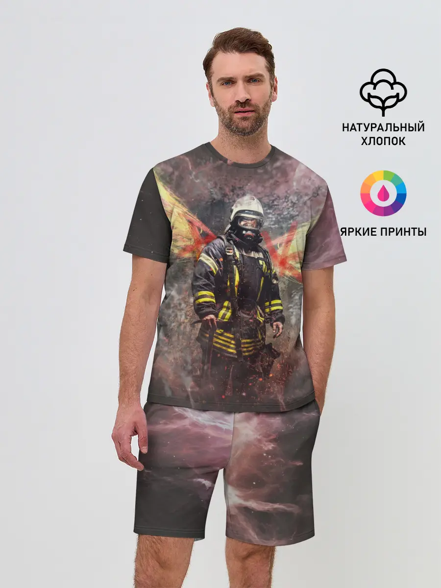 Мужской костюм с шортами / Пожарный