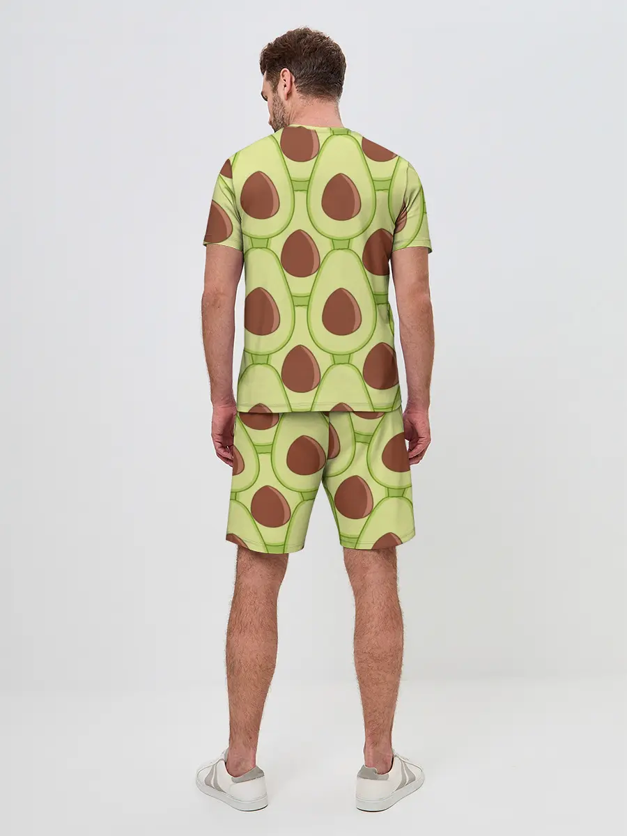 Мужской костюм с шортами / Авокадо