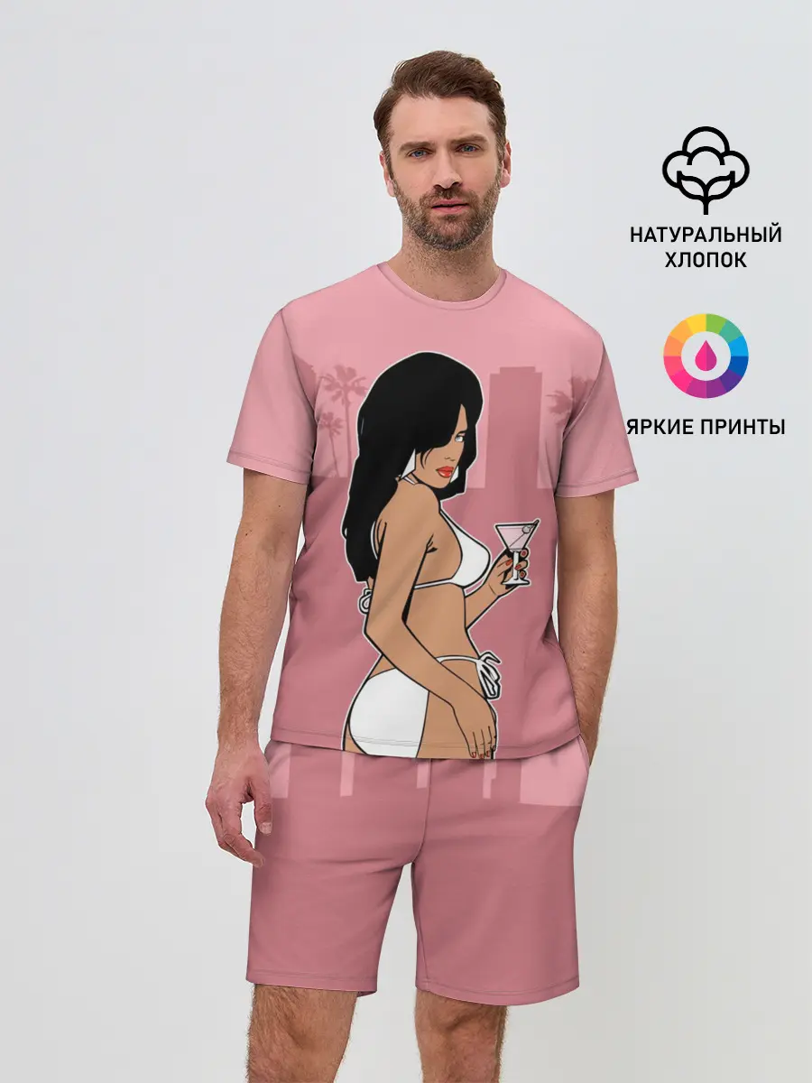 Мужской костюм с шортами / GTA VC - Девушка с мартини