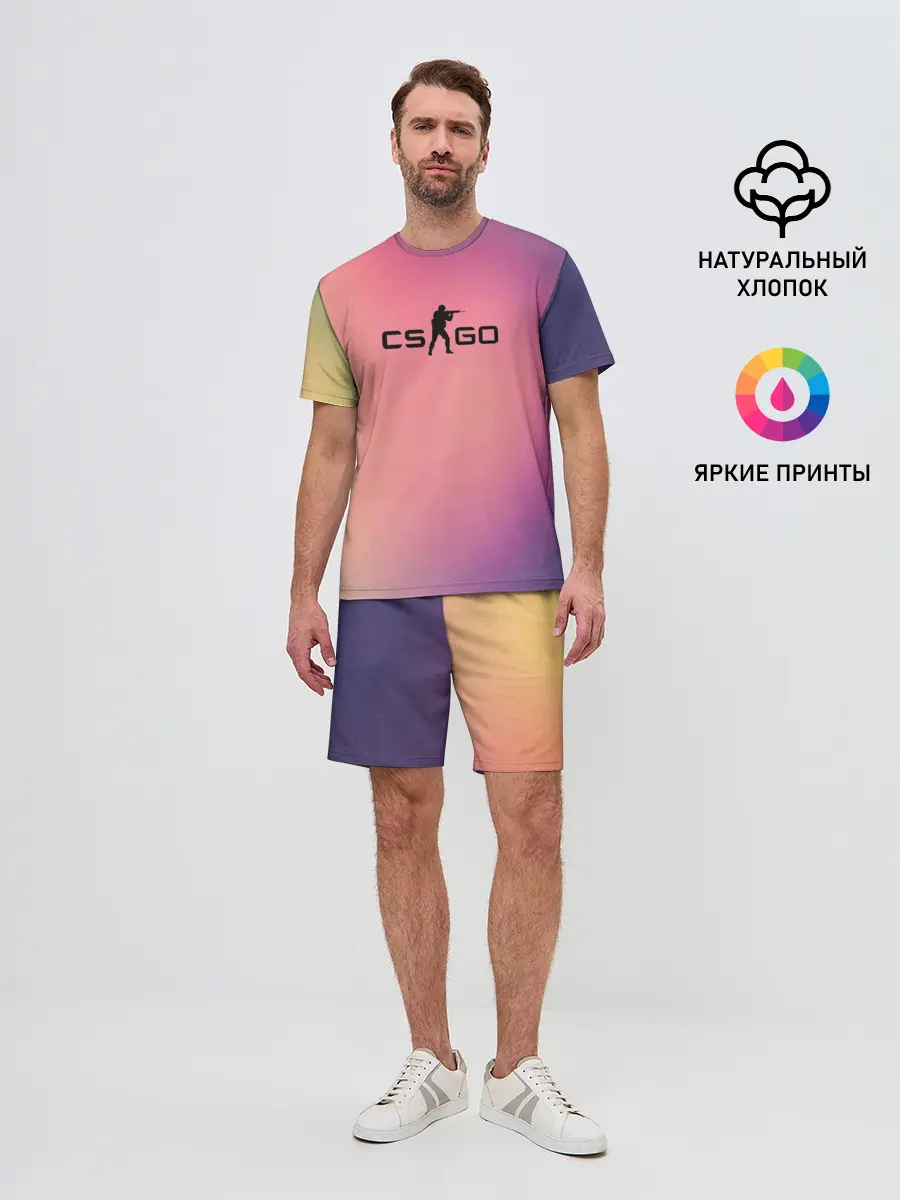 Мужской костюм с шортами / CsGo Градиент