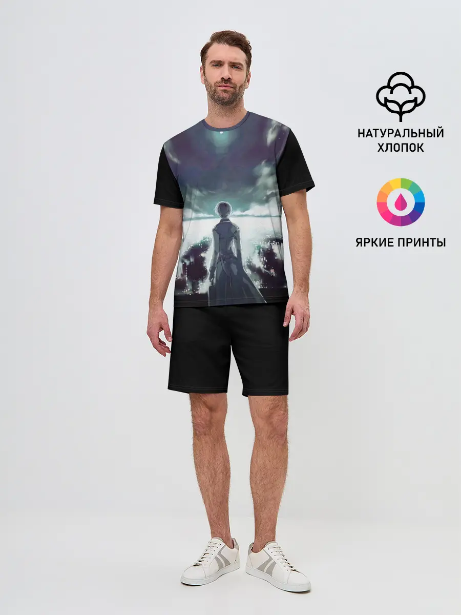 Мужской костюм с шортами / Ken Kaneki смотрит в даль