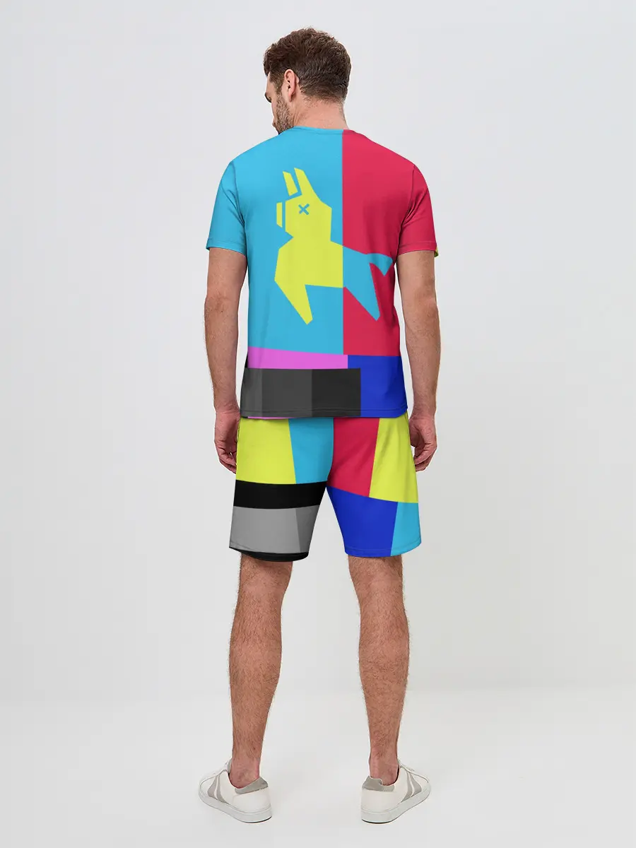 Мужской костюм с шортами / Лама Фортнайт