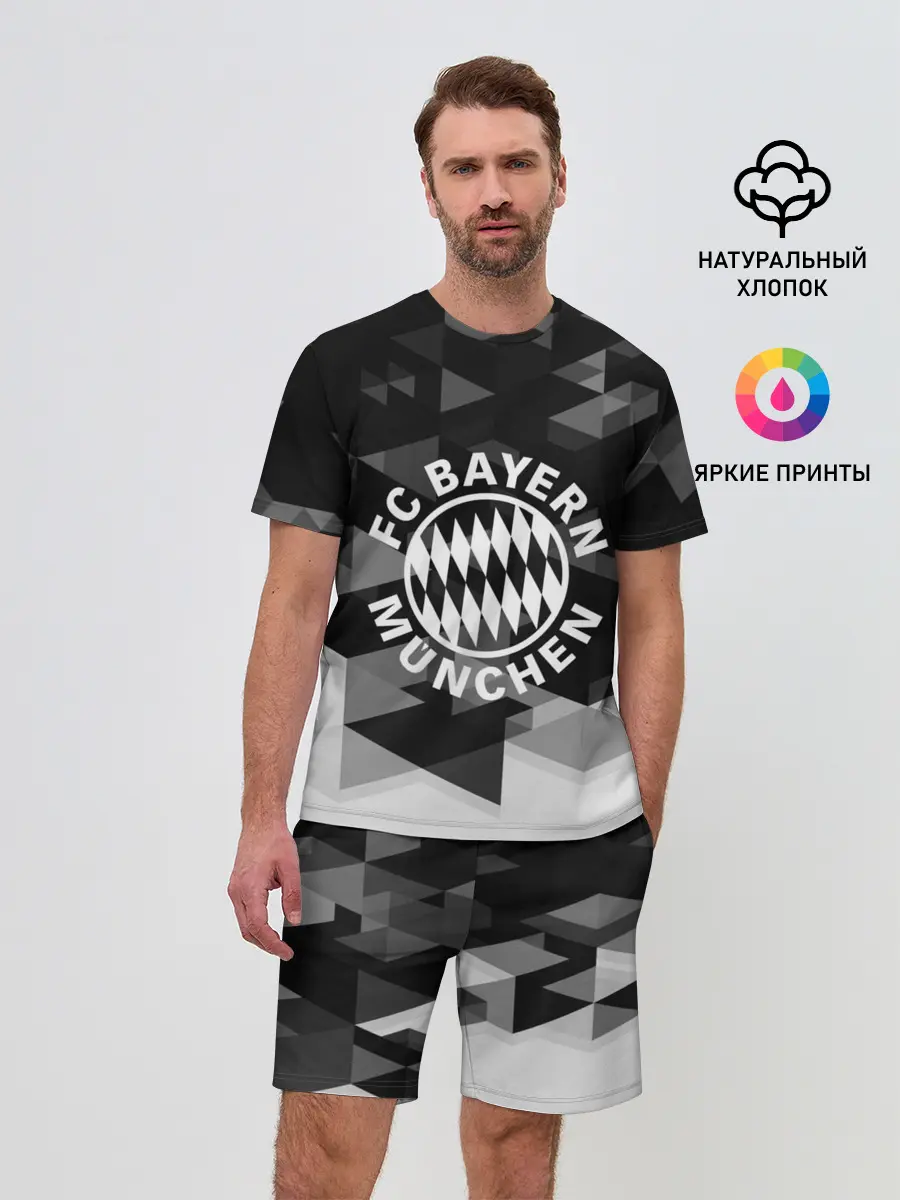 Мужской костюм с шортами / Bayern Munchen Geometry Sport