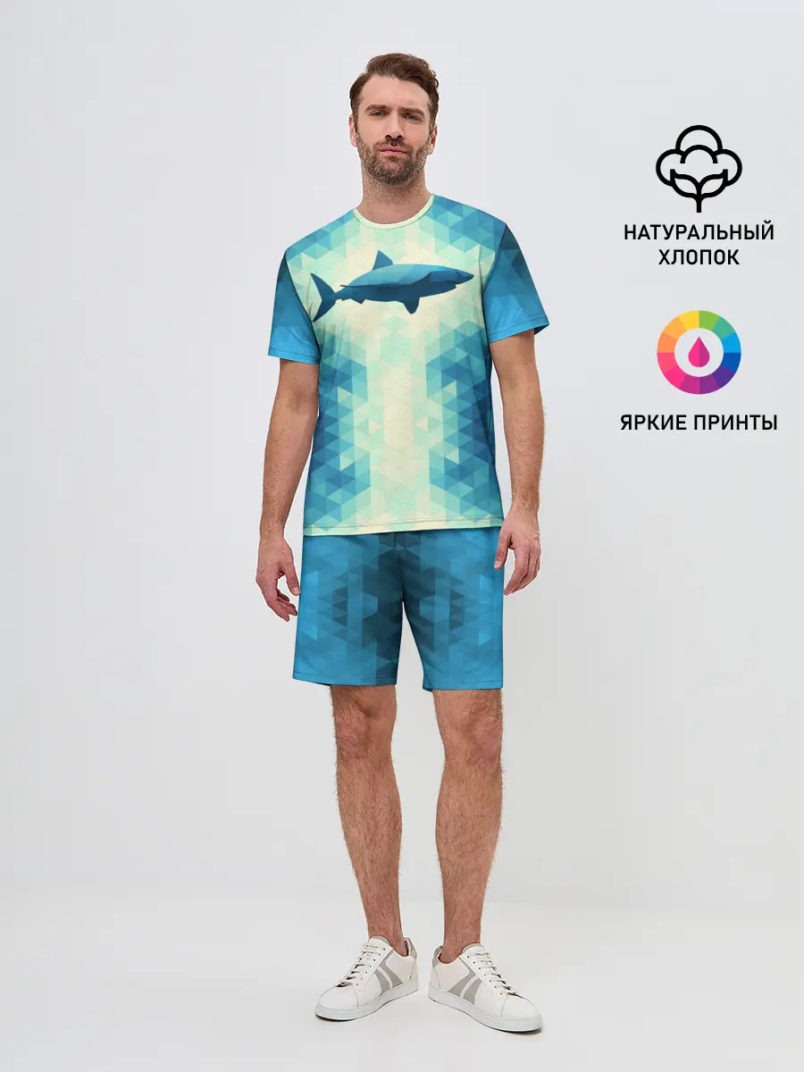 Мужской костюм с шортами / Акула