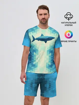 Мужской костюм с шортами / Акула