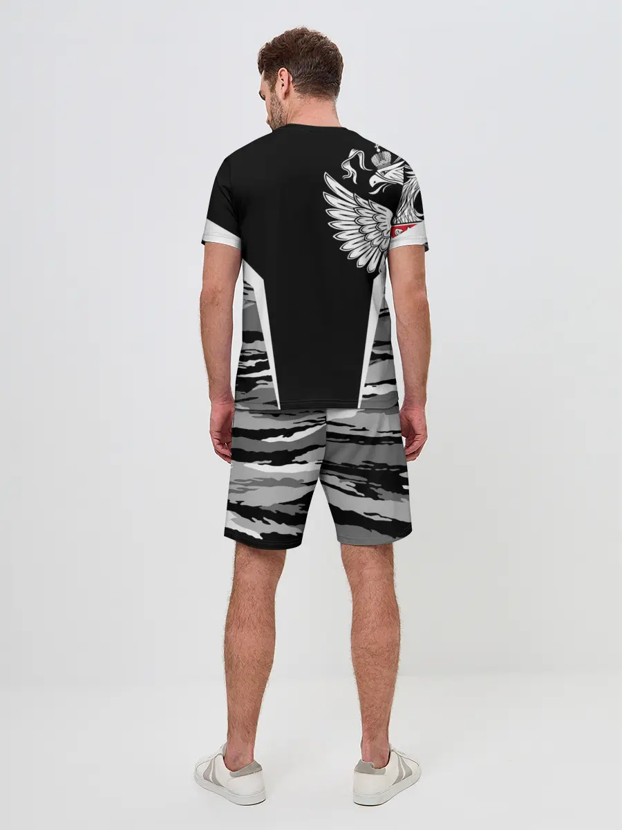 Мужской костюм с шортами / Камуфляж Россия