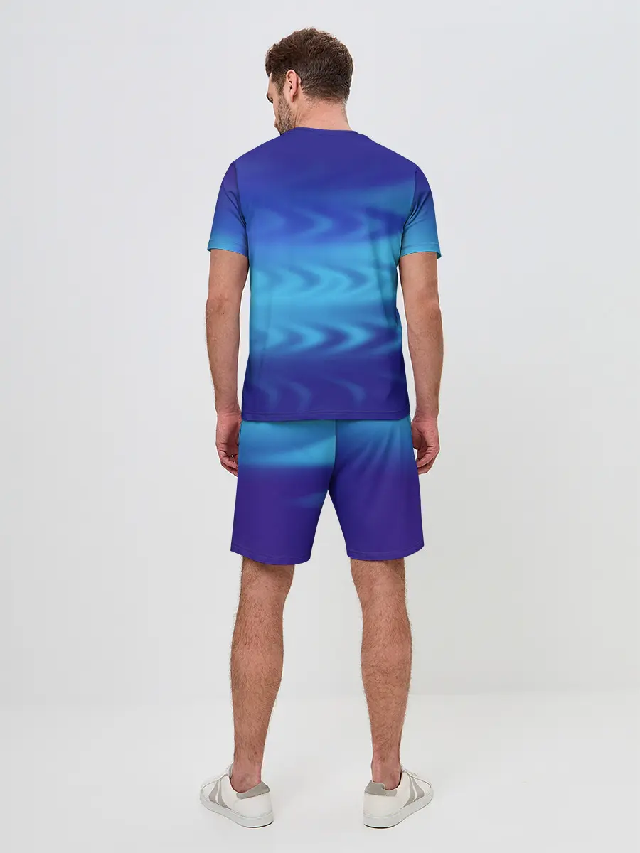 Мужской костюм с шортами / Цвет настроения синий