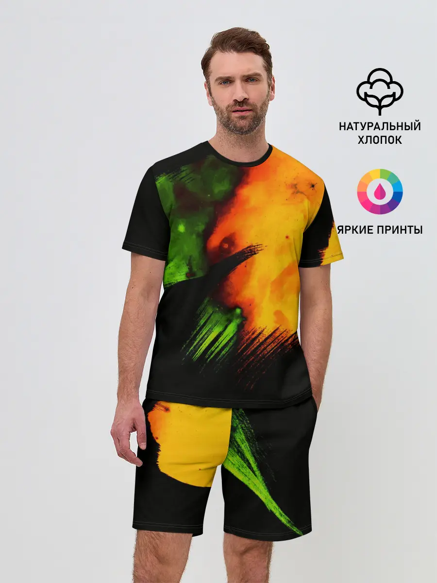 Мужской костюм с шортами / Космос