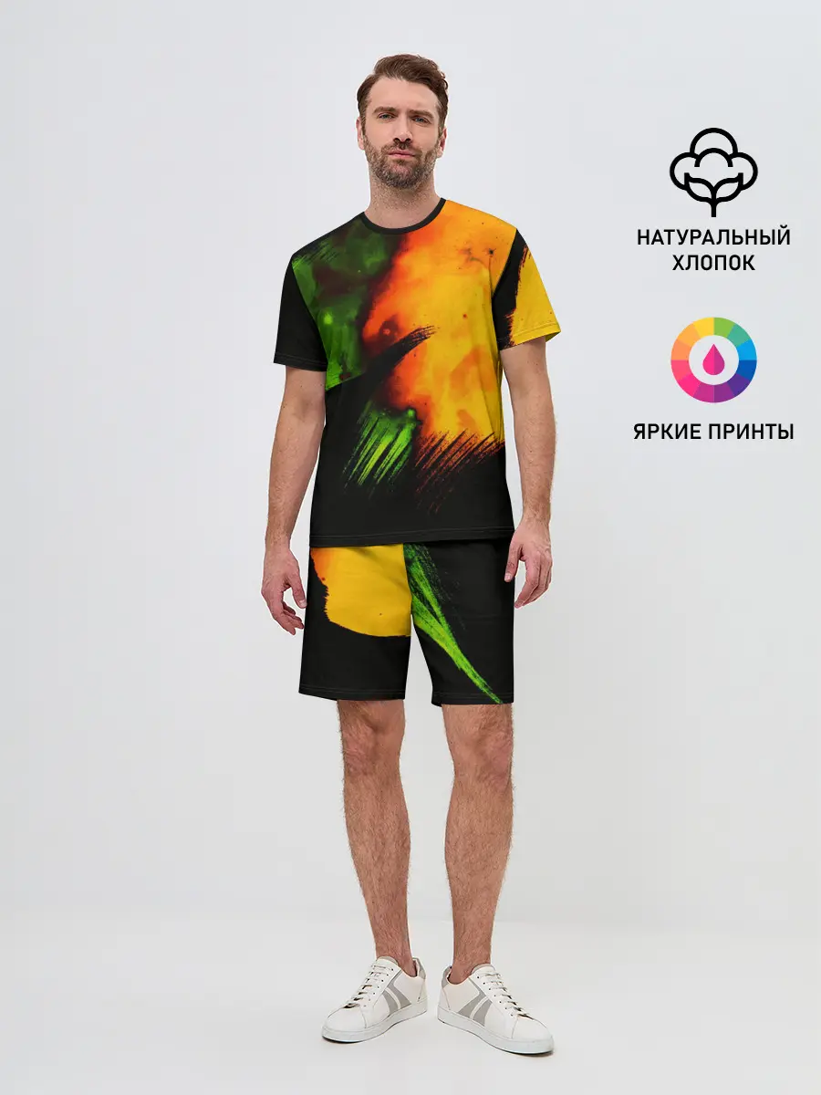 Мужской костюм с шортами / Космос