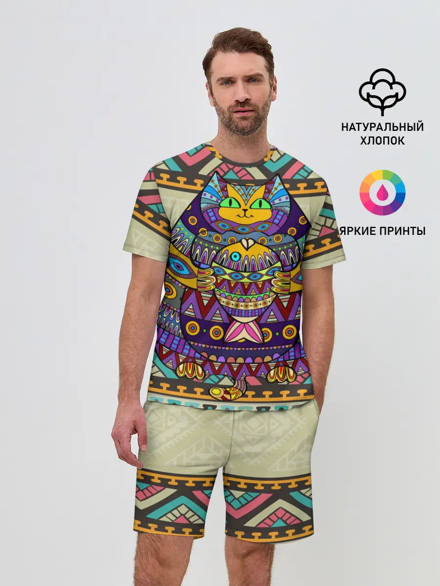 Мужской костюм с шортами / Кот 3