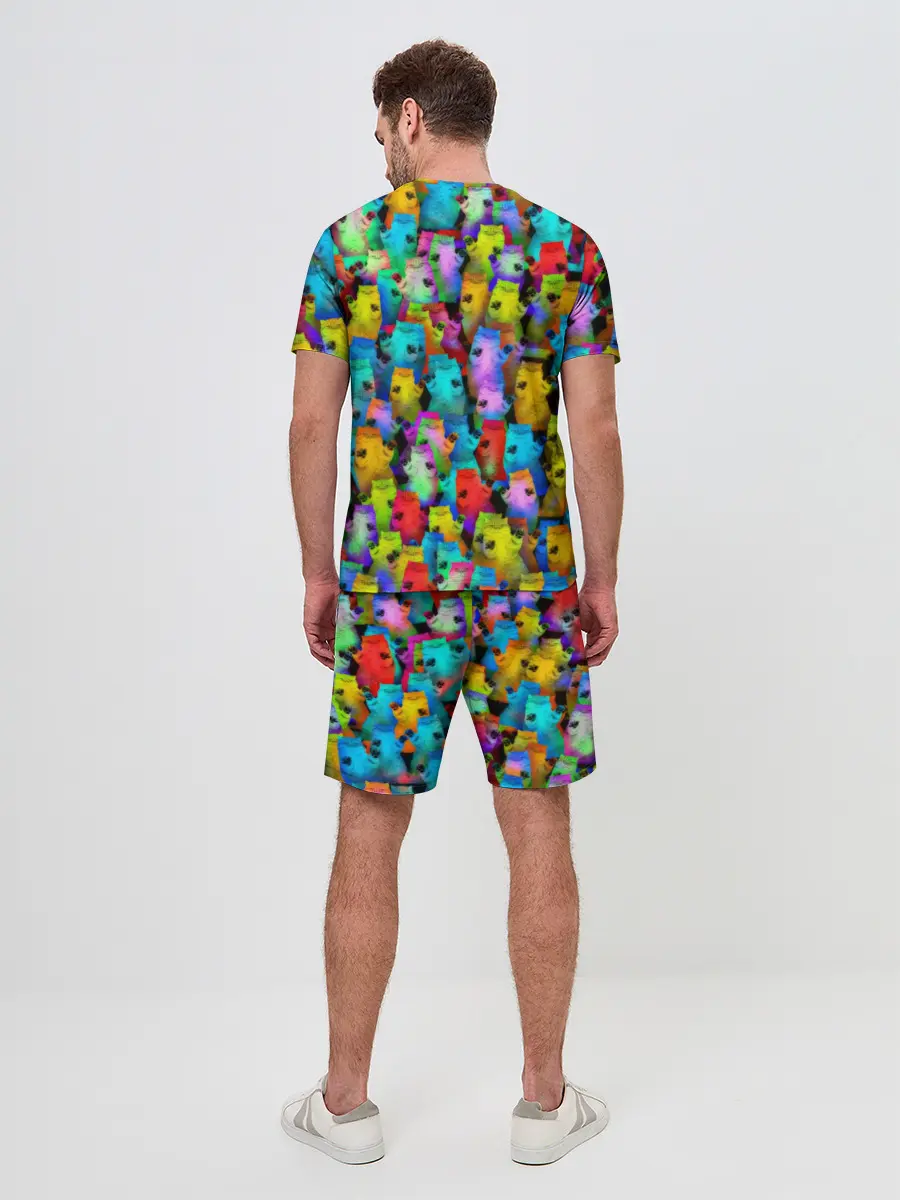 Мужской костюм с шортами / Котики на дискотеке